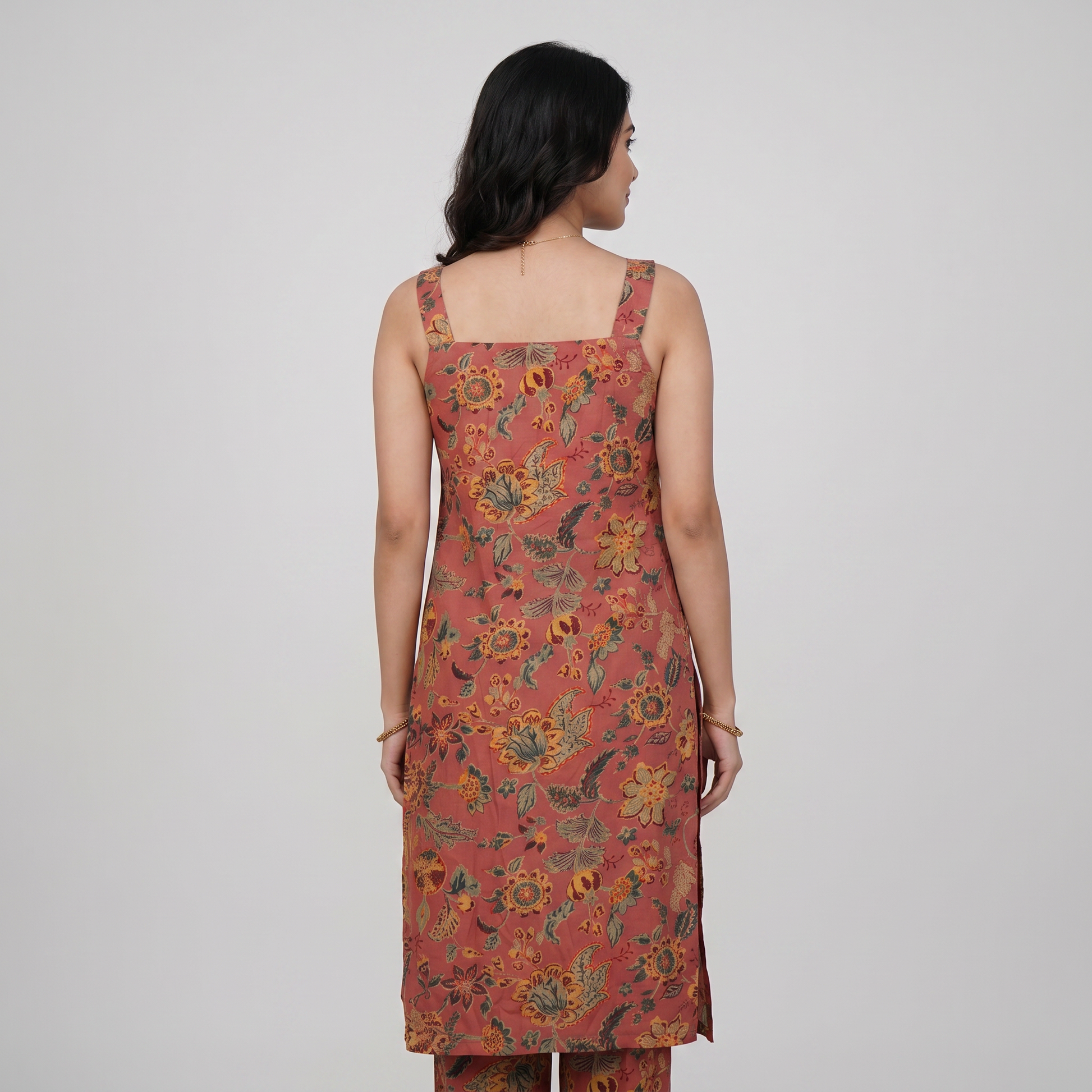 Printed Strappy Long Kurta