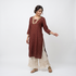 Viscose Polyester Printed Three-Fourth Sleeve Kurta