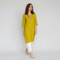 Viscose Polyester Printed Three-Fourth Sleeve Kurta