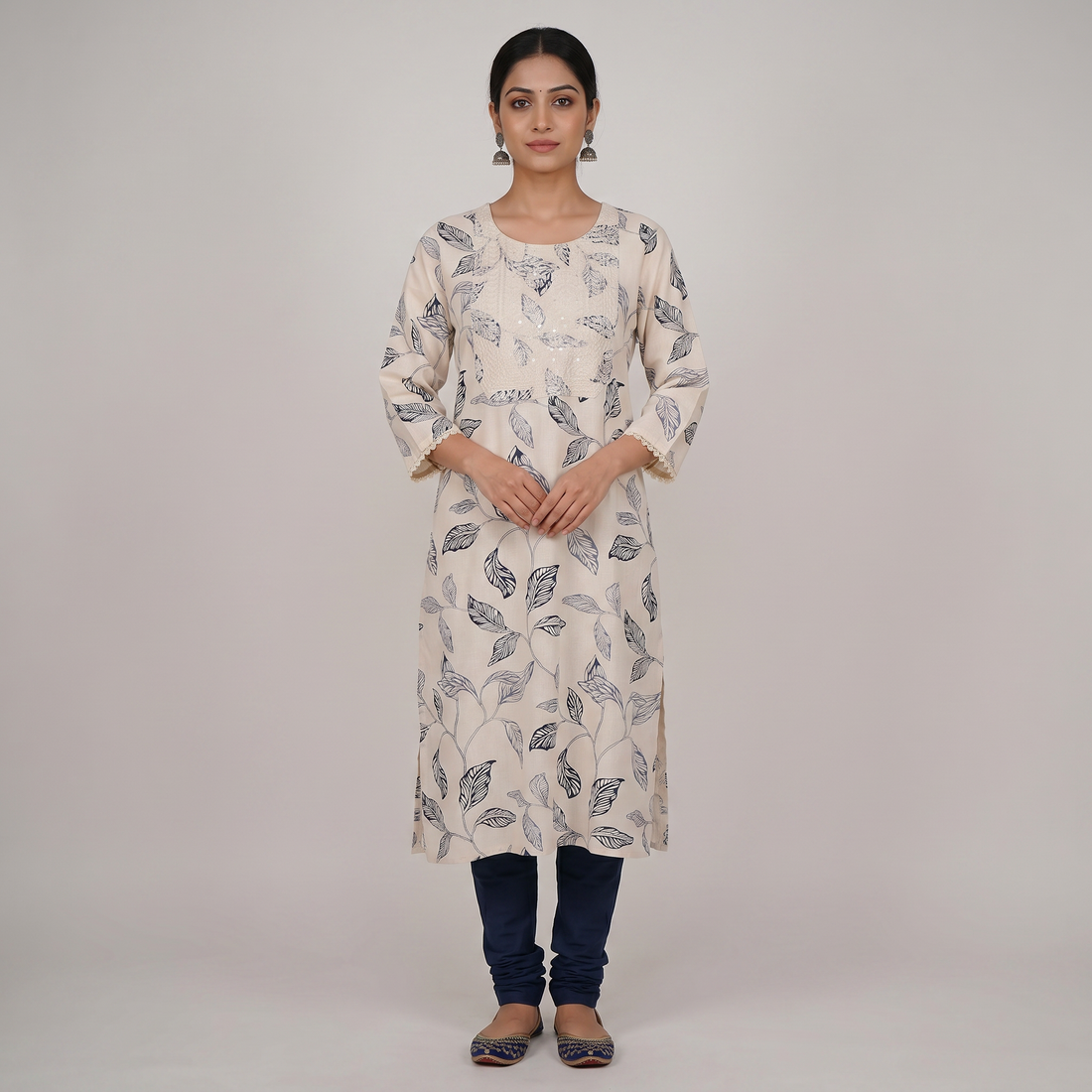 Cotton Printed Straight Kurta