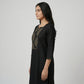Cotton Embroidered Straight Kurta
