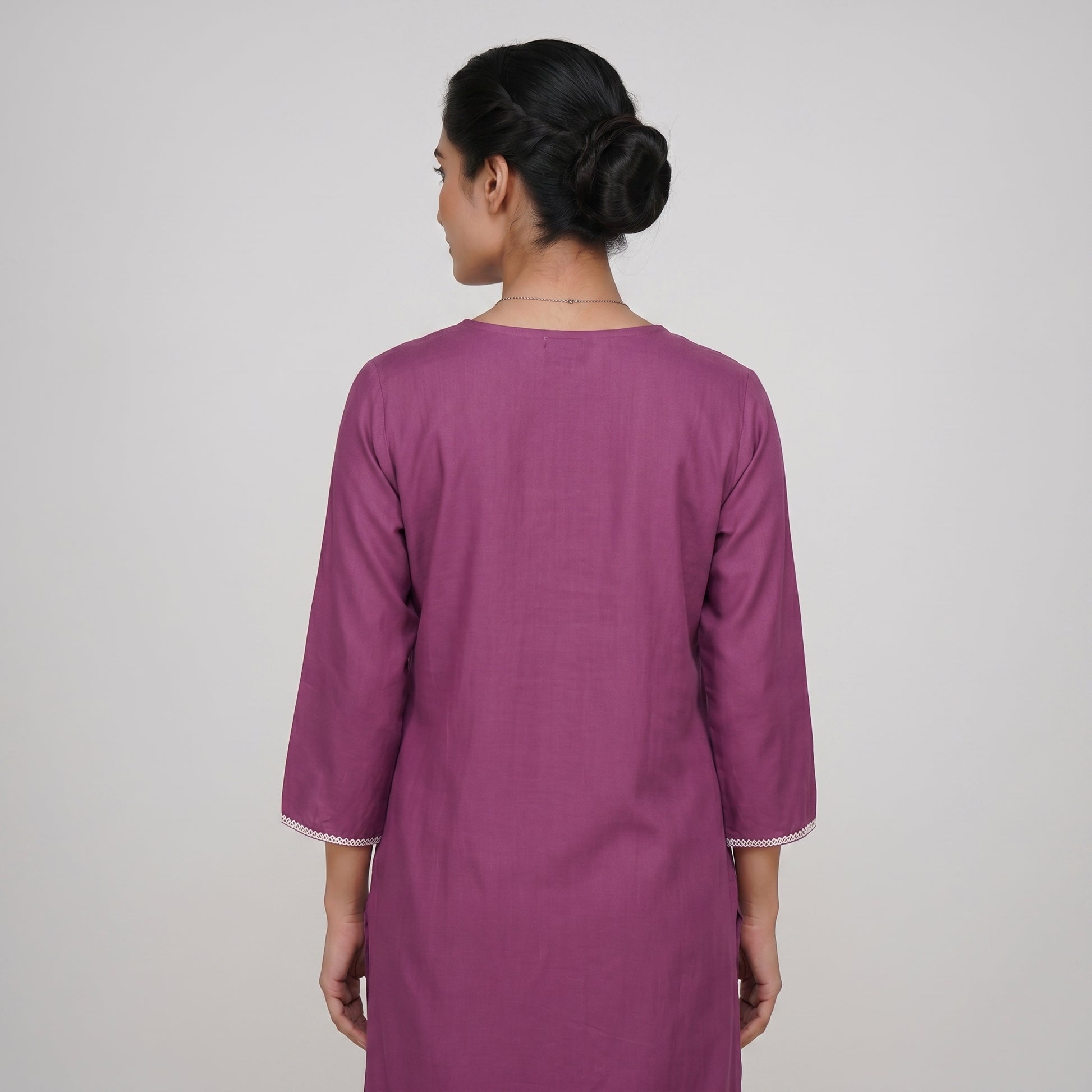Centre Panel Embroidered Long Kurta