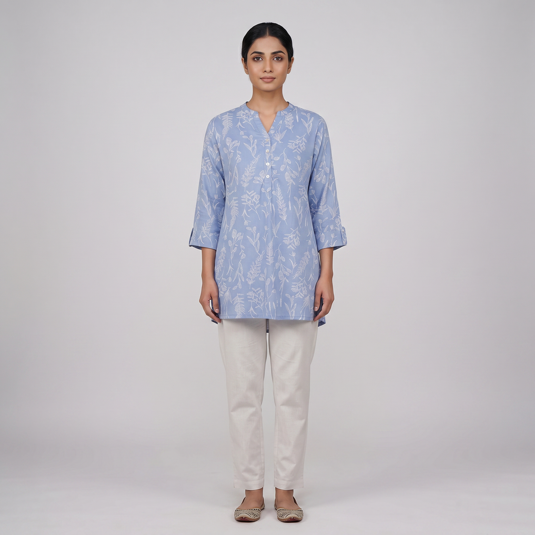 Printed Straight Short Kurta