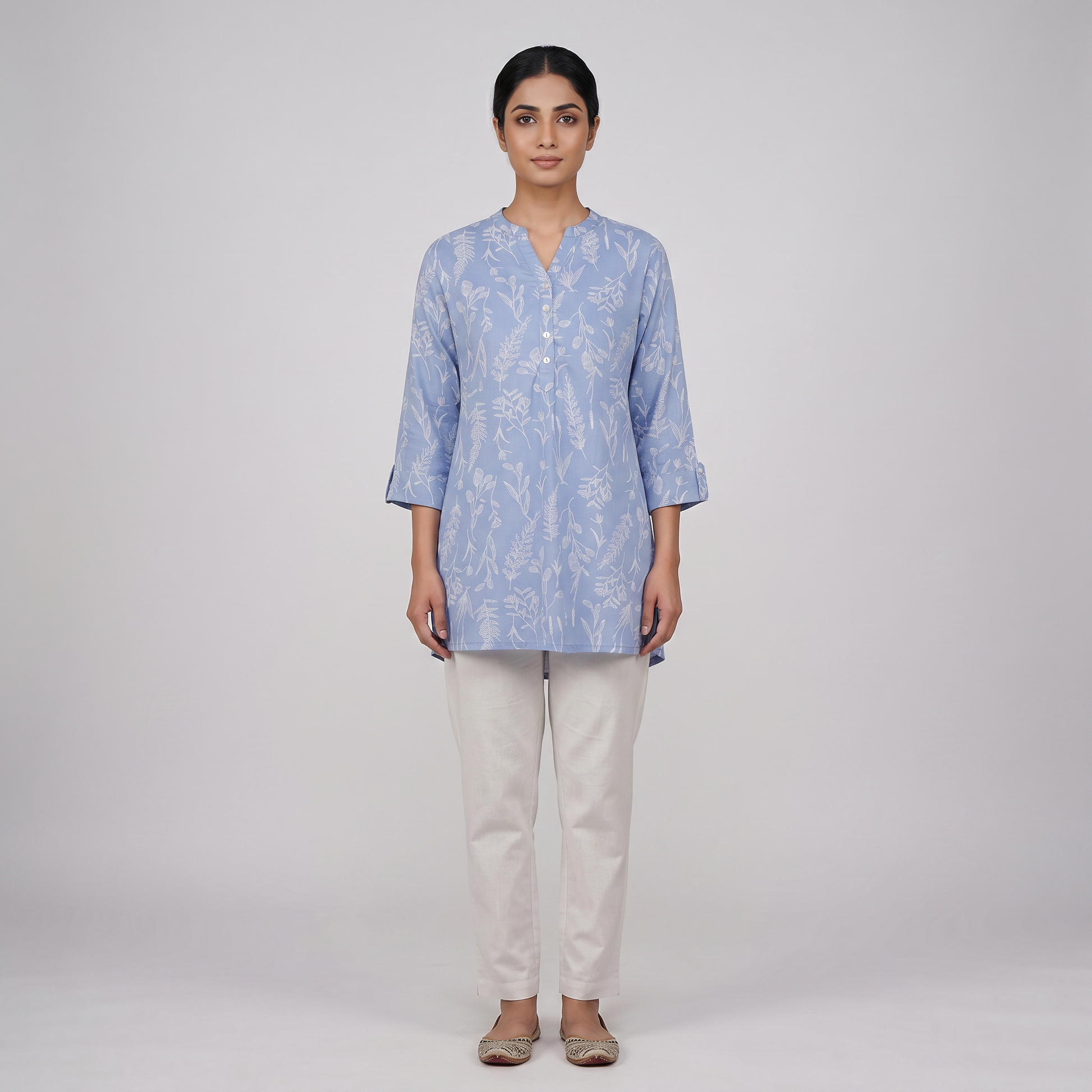 Printed Straight Short Kurta
