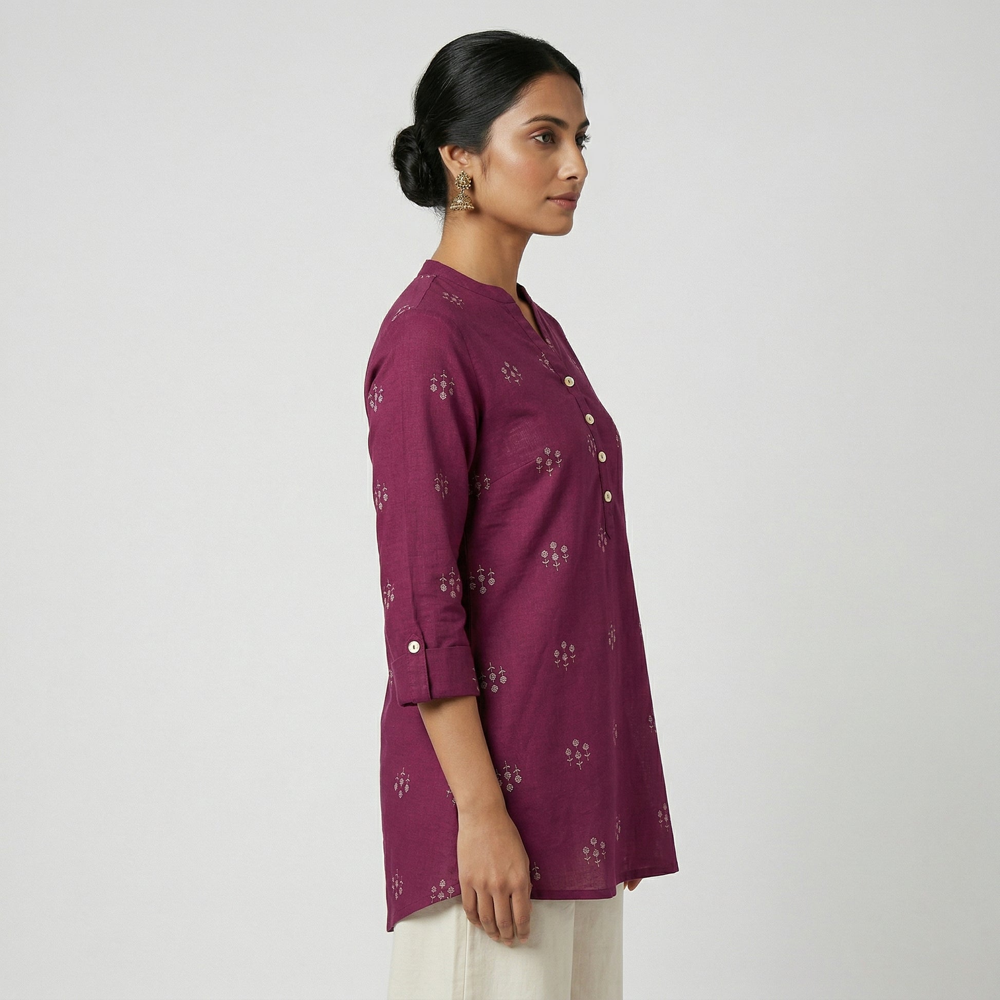 Printed Straight Short Kurta