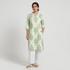 Printed V-Neck Long Kurta