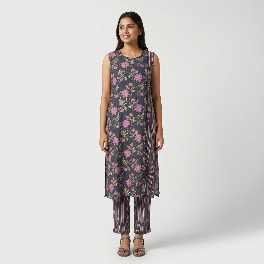 Side Panel Printed Kurta