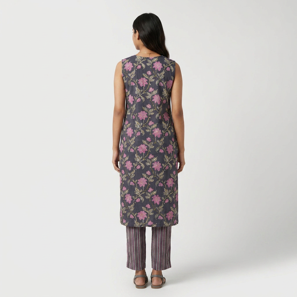 Side Panel Printed Kurta