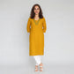 Cotton Jacquard Three-Fourth Sleeve Kurta