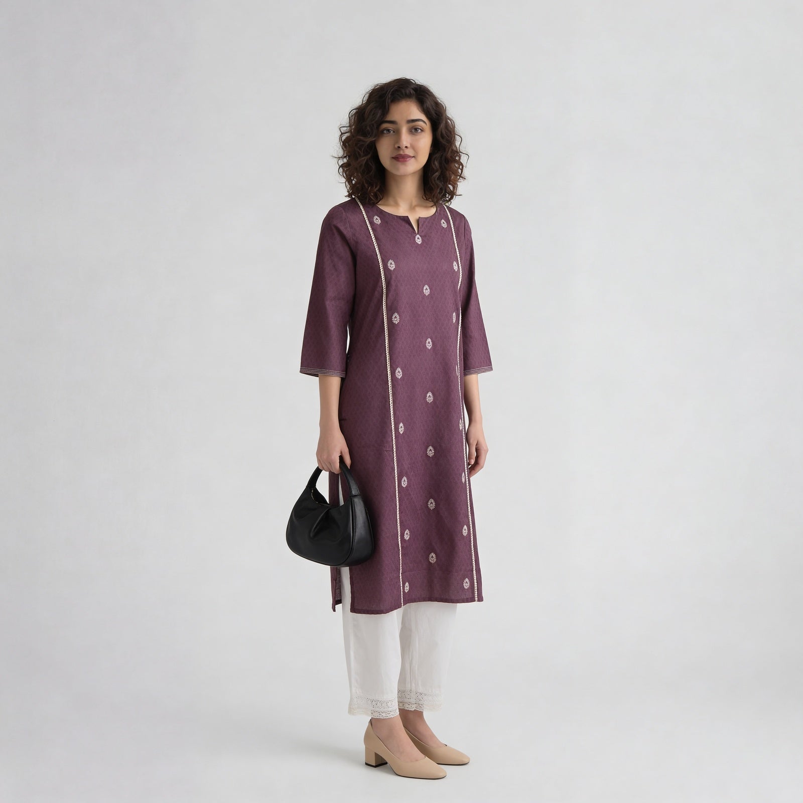 Centre Panel Embroidered Kurta
