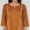 Cotton Embroidered Straight Kurta