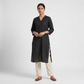 Cotton V-Neck Long Kurta
