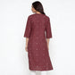 Cotton V-Neck Long Kurta