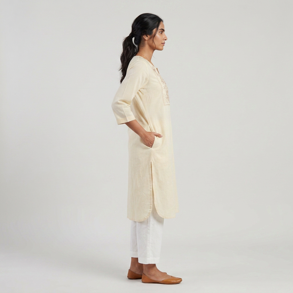 Cotton Embroidered Kurta