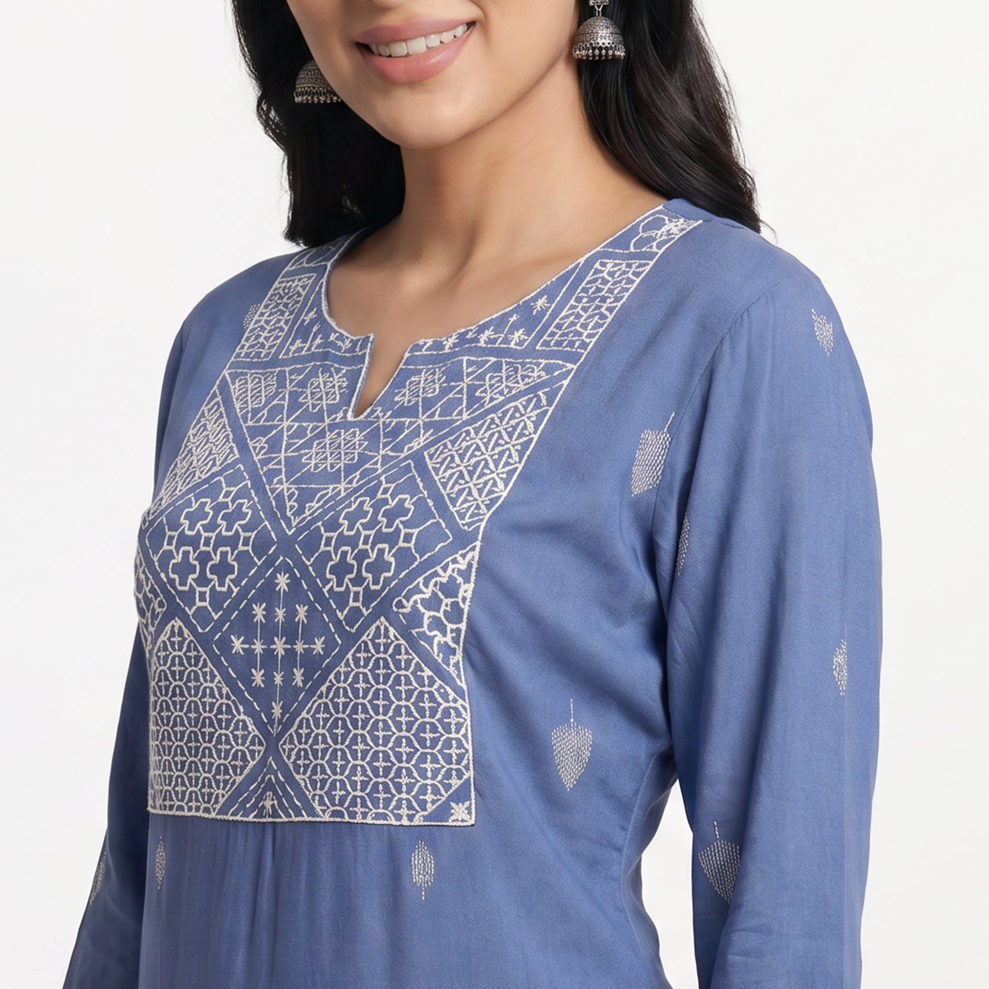 Embroidered Yoke Kurta
