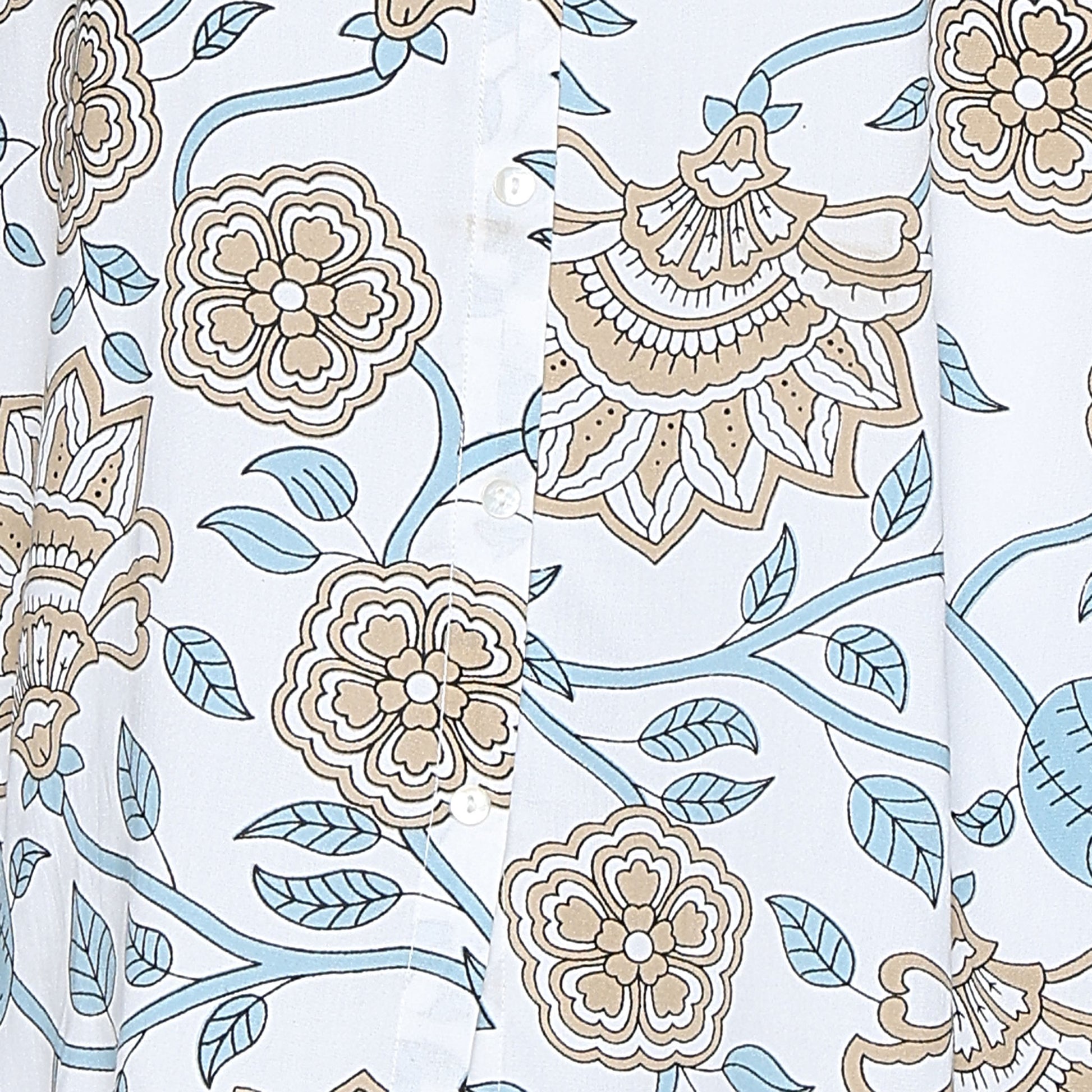 Printed Half Placket Long Kurta