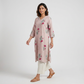 Printed V-Neck Long Kurta