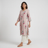 Printed V-Neck Long Kurta
