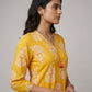 Printed V Neck Long Kurta