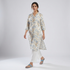 Cotton Printed V-Neck Long Kurta