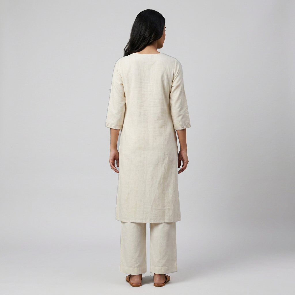 Embroidered Yoke Kurta