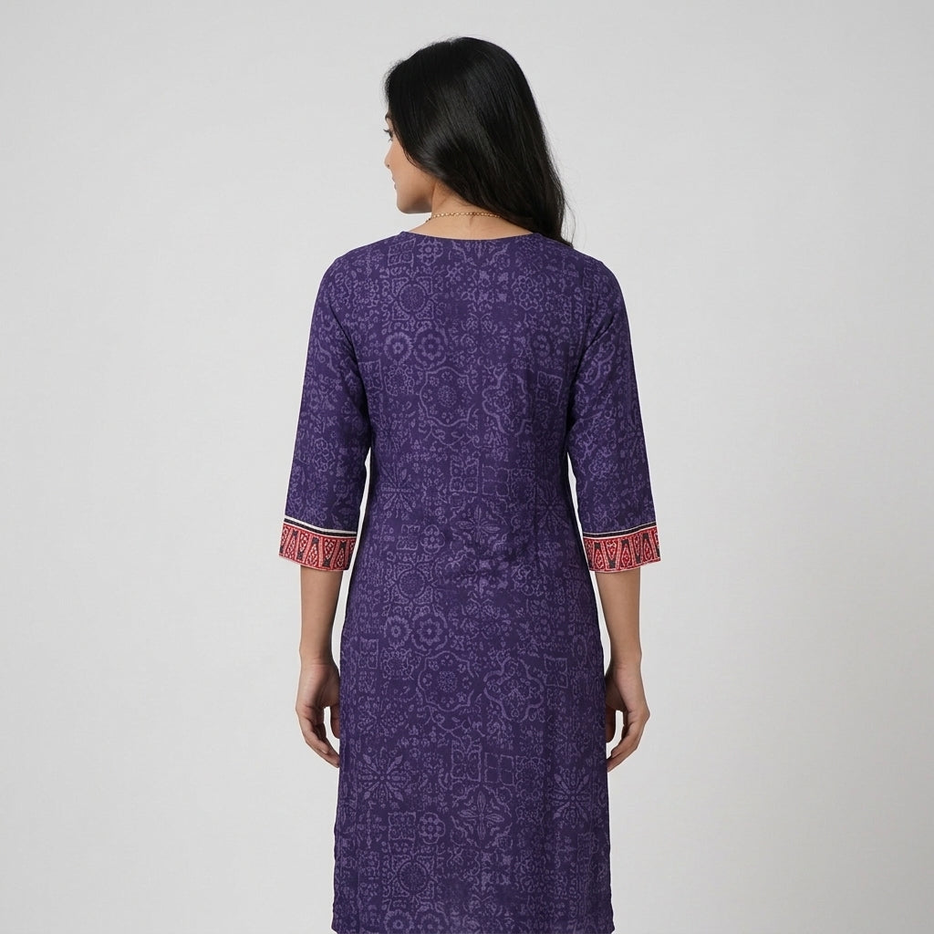 Placement Print Kurta