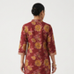 Cotton Printed V-Neck Long Kurta