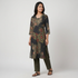 Printed V-Neck With Gusset Long Kurta