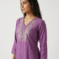 Embroidered Yoke Long Kurta