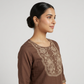 Embroidered Yoke Long Kurta