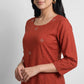 Cotton Embroidered Straight Kurta