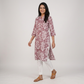 Cotton Printed V-Neck Kurta