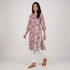 Cotton Printed V-Neck Kurta