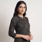 Cotton Printed Band Collar Kurta