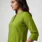 Printed V Notch With Half Placket Kurta