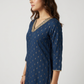 Printed V-Neck Kurta