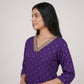 Printed V-Neck Kurta