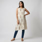 Printed Side Placket Sleeveless Long Kurta