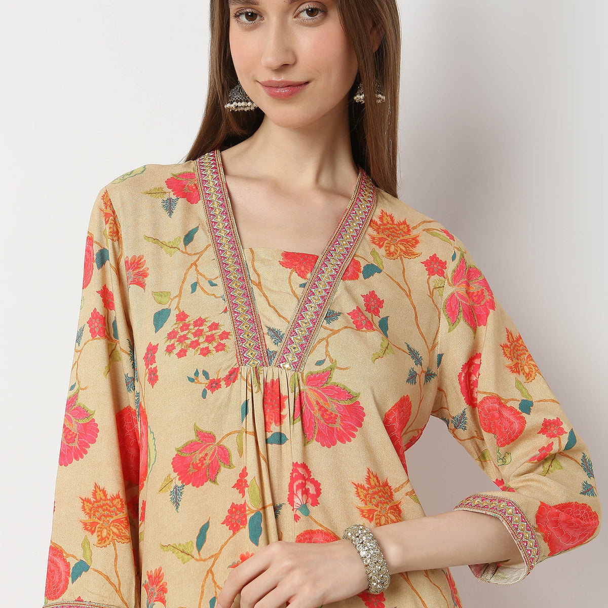 Flare Fit Printed Kurta