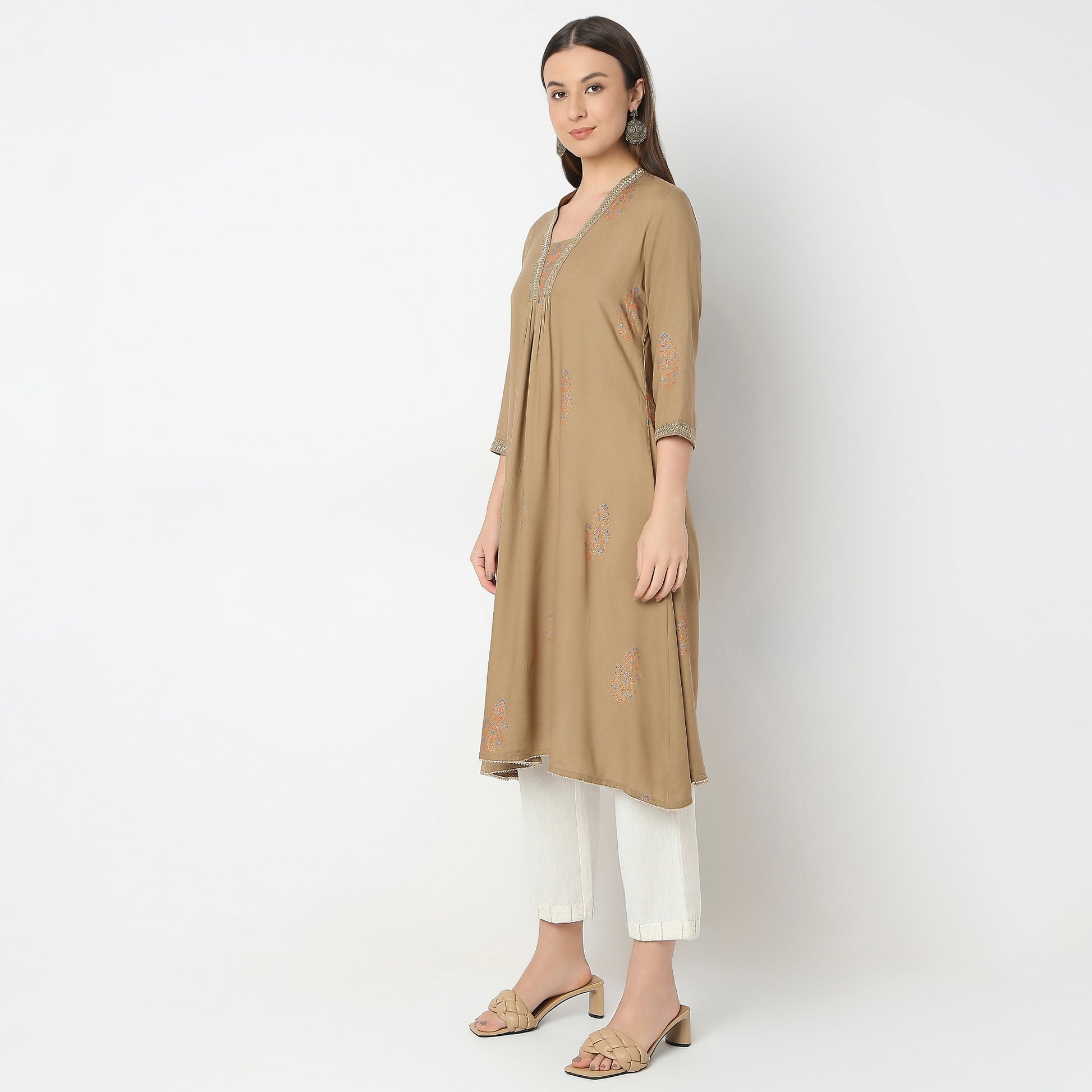 Flare Fit Printed Kurta