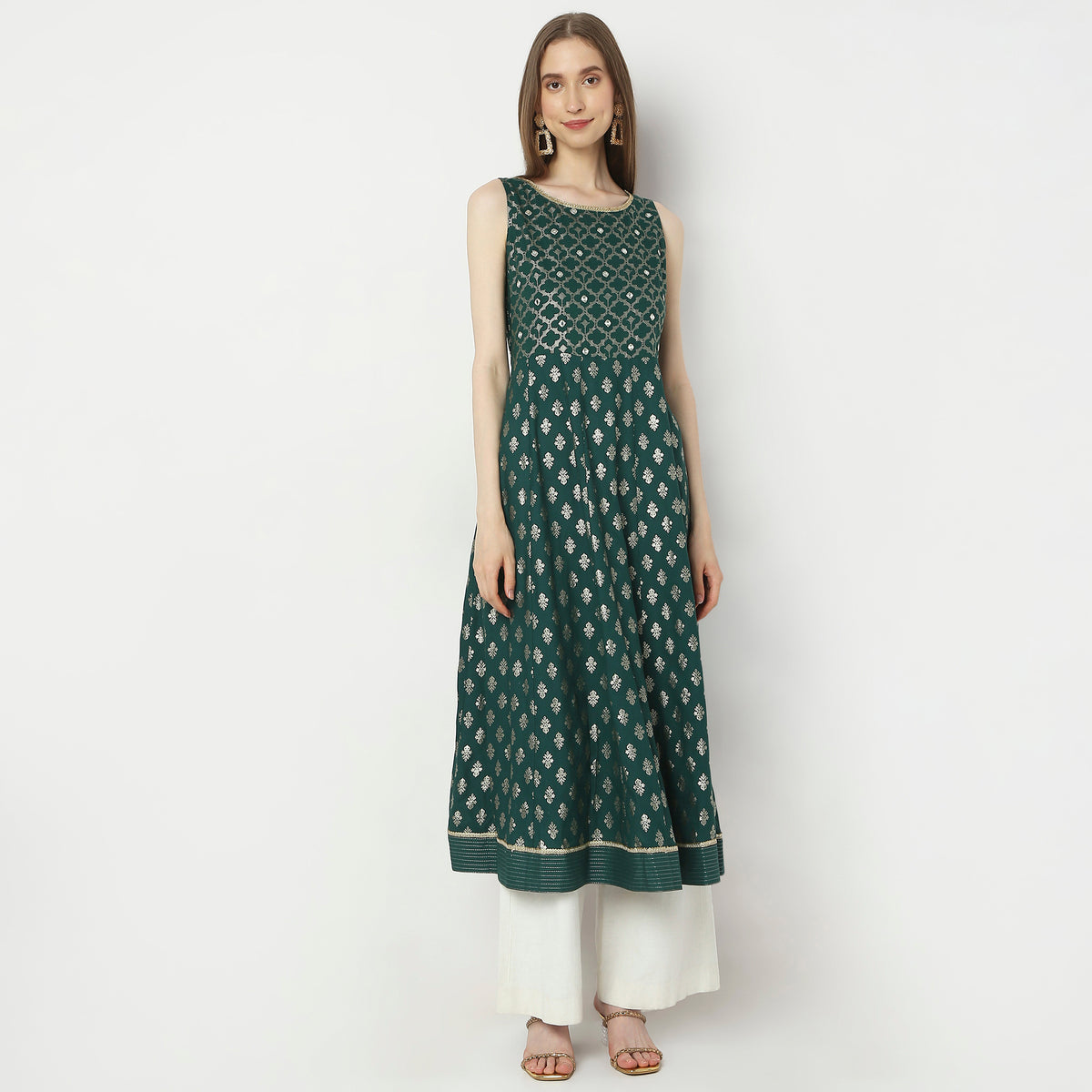 Flare Fit Printed Kurta