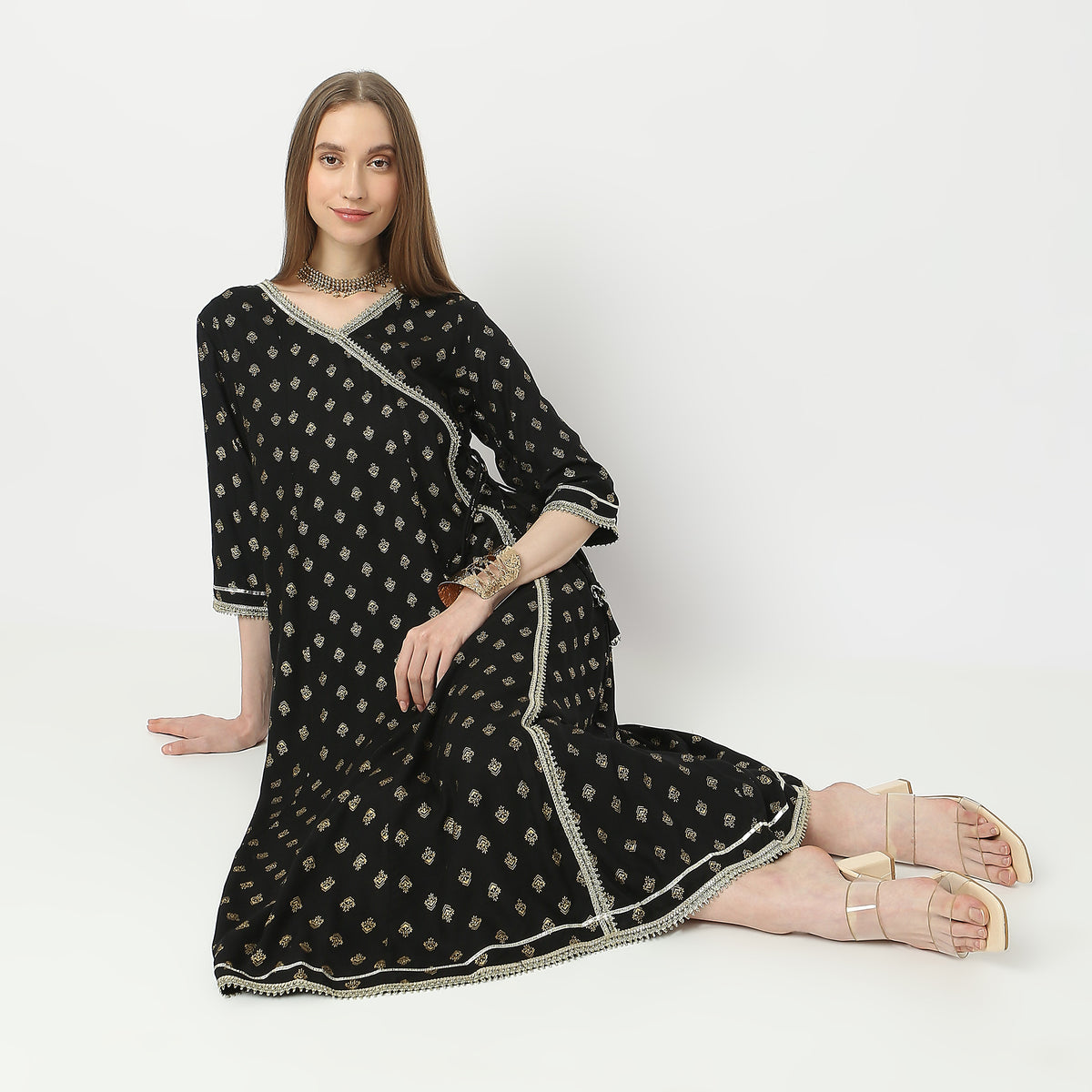 Flare Fit Printed Kurta