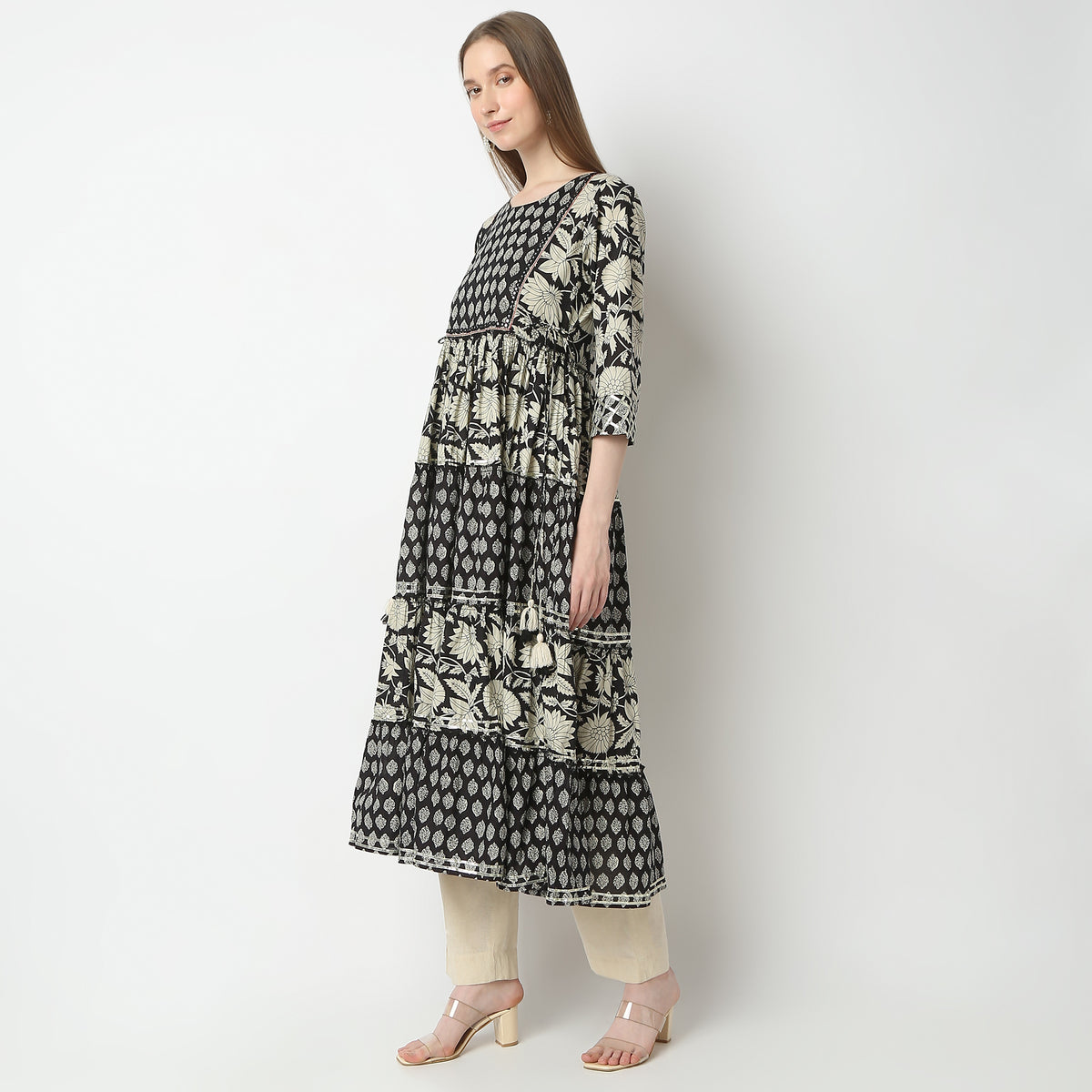 Flare Fit Printed Kurta