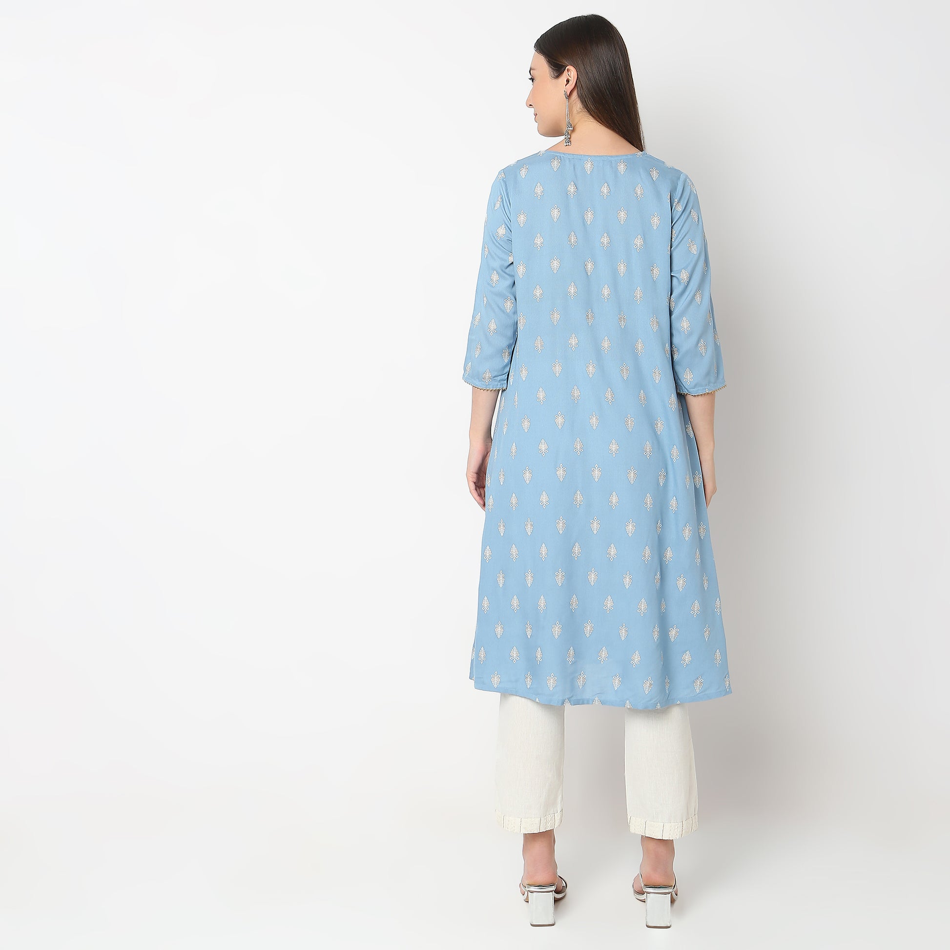 Flare Fit Printed Kurta