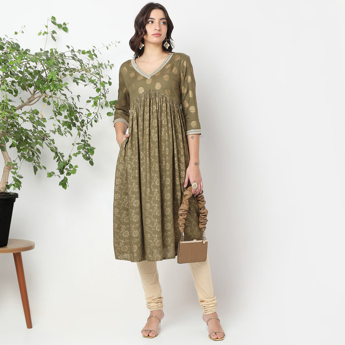 Flare Fit Printed Kurta