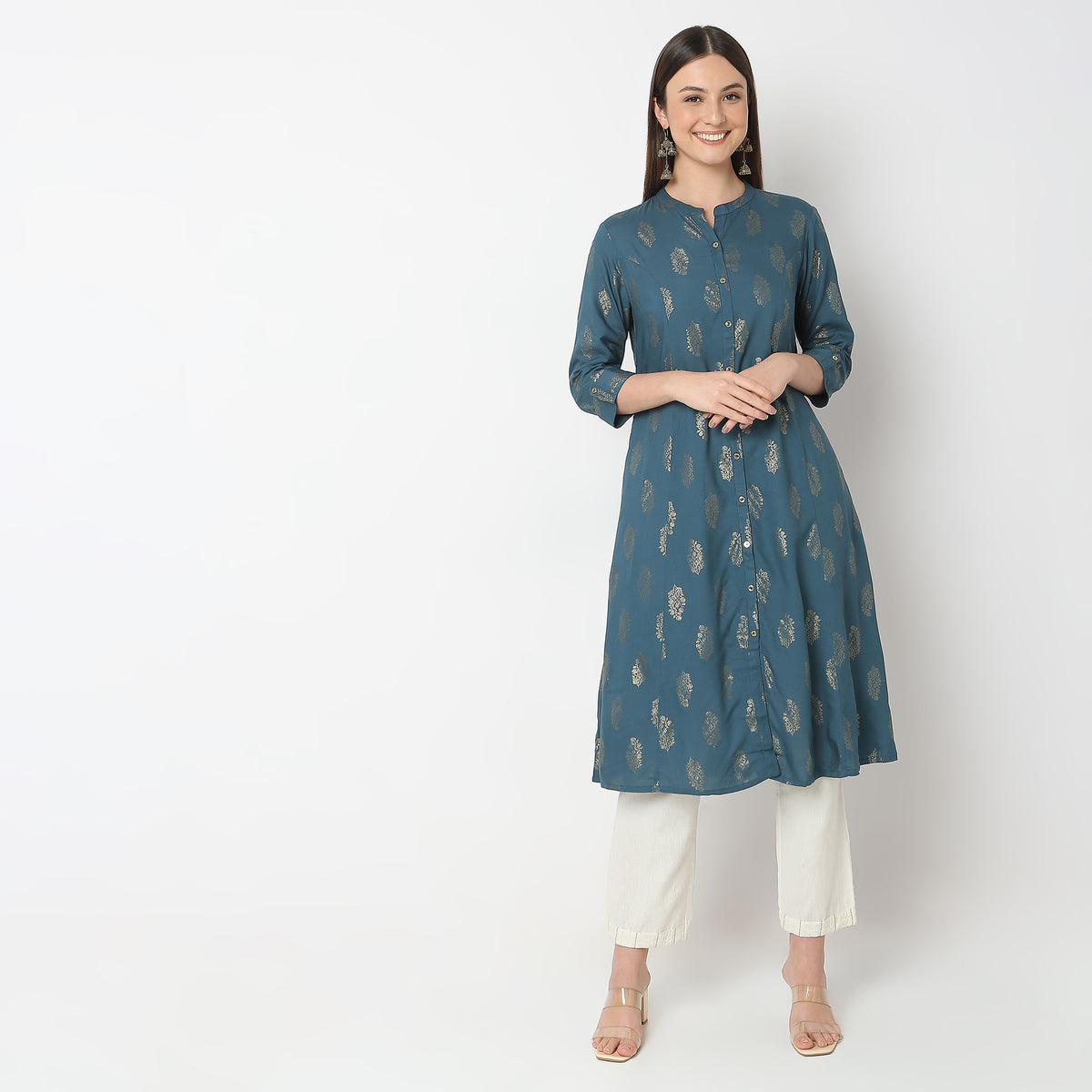 Flare Fit Printed Kurta