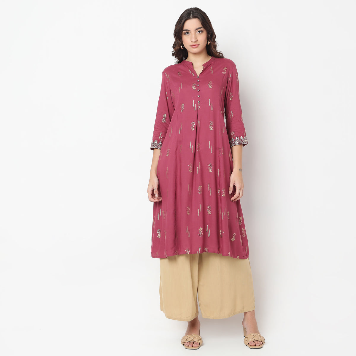 Flare Fit Printed Kurta