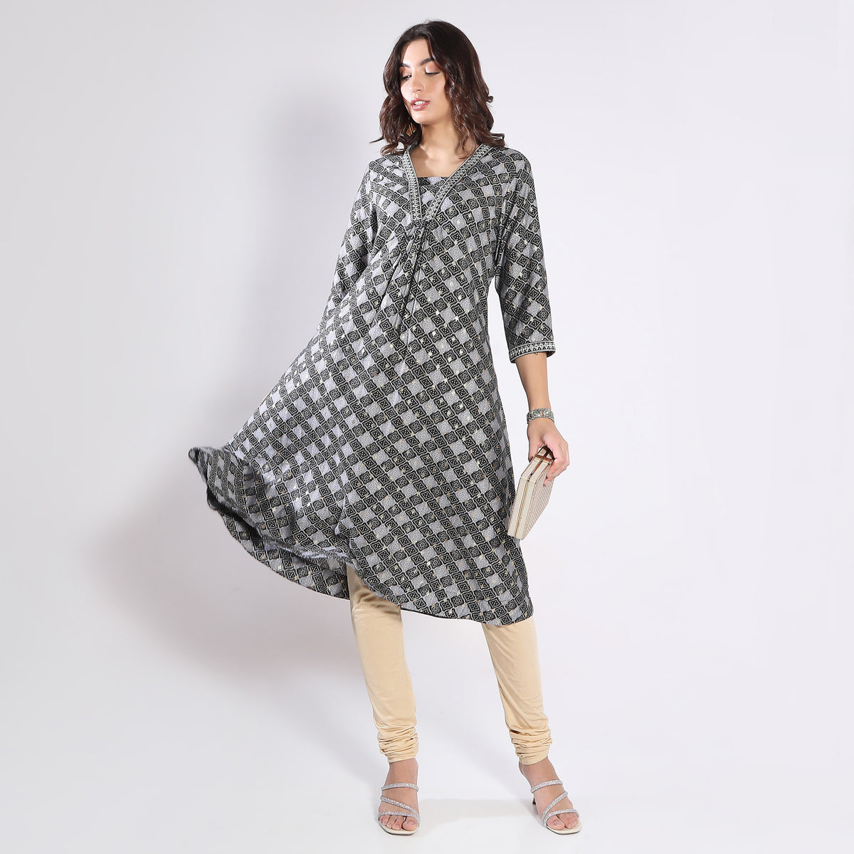 Flare Fit Printed A-Line Kurta