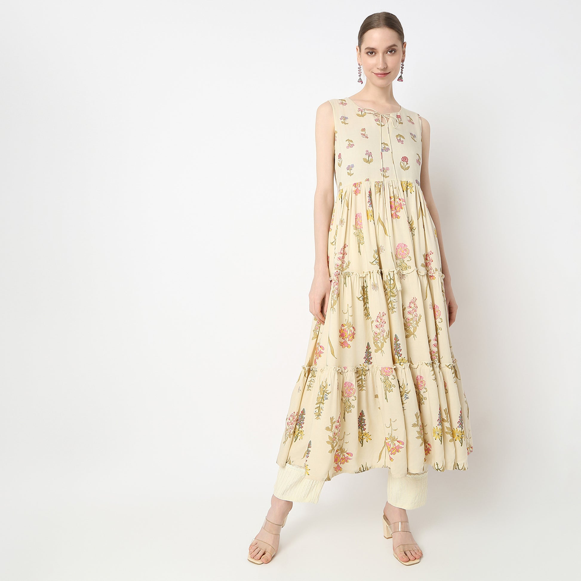 Flare Fit Printed Kurta