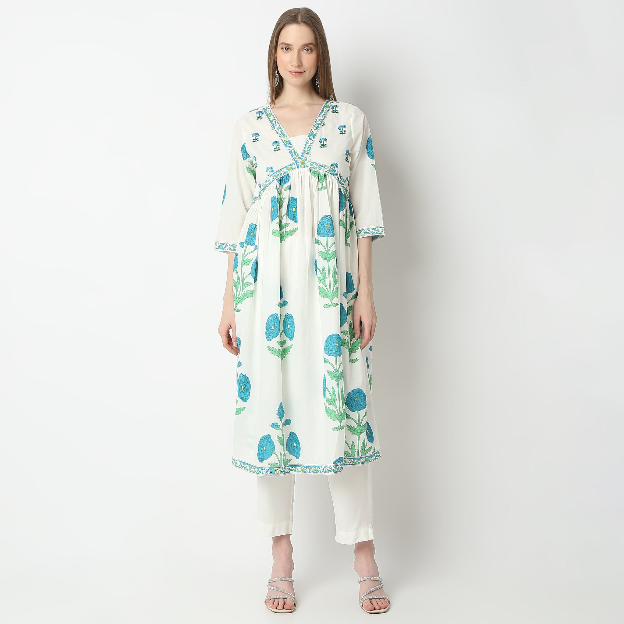 Flare Fit Printed Kurta